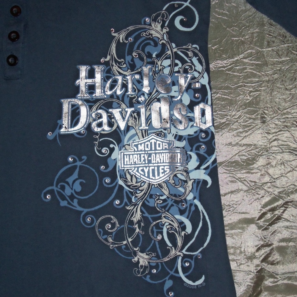 Woman's Harley Davidson Long Sleeved T Shirt Sz M